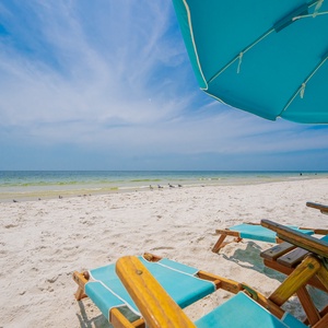 Enjoy a picture-perfect beach say surrounded by sunshine, soft sand, and beautiful Gulf views
