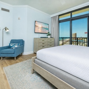 Unwind after a day at the beach, stream your favorite shows in the master, and wake up to the sounds of the coast