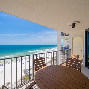 Quiet mornings welcome you to your balcony where the rhythmic waves soothe as you sip your coffee