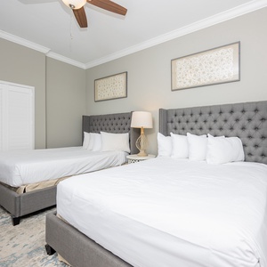 Rest comfortably in this queen guest suite, where plush bedding and serene decor promote a restful sleep