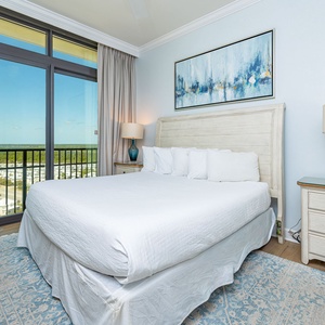 Recharge in this king guest suite, where soft bedding awaits and stunning views inspire relaxation