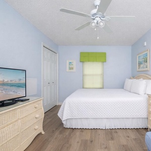 Enjoy the sleeping arrangements in this guest room with a queen bed and sofa with a queen sleeper