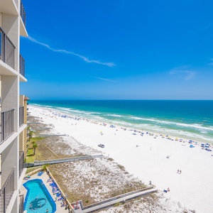 Lounge around and watch children play near the coast from your peaceful balcony retreat