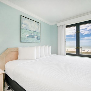 Experience restful nights in the king master suite, where a beach view invites relaxation and sweet dreams