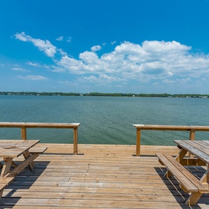 Tell all of the good fishing tales and create new ones to be told for years from the Summer House West lagoon dock