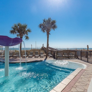 Make a splash with the kids in the beachfront splash pad and make lasting vacation memories at Seawind in Gulf Shores