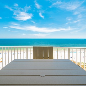 Wake up with morning coffee on the balcony and experience the perfect beach retreat