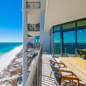 Savor vibrant coastal views and the calming sounds of waves nearby
