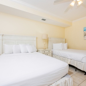 Relax on one of the cozy queen beds in this guest suite and enjoy a peaceful slumber
