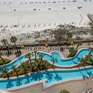 Lounge in the lazy river on floats, brave the fun waterslide, relax in indoor hot tubs, or cool off in the indoor pool