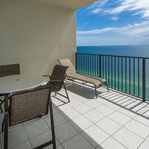 Unwind on your balcony, soaking in breathtaking views while lounging or sharing stories around the table