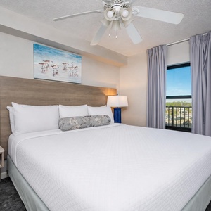 A soothing king suite welcomes you with a plush bed and stunning view for restful nights