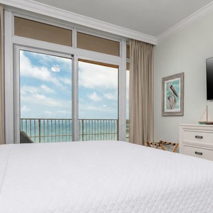 Unwind after a day at the beach and stream your favorite shows in the master and wake up to stunning views