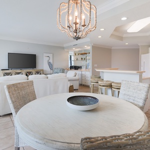 Enjoy a fun game night or family meal with coastal balcony views and create lasting memories with loved ones