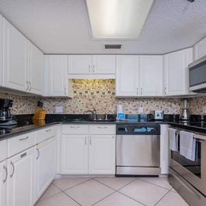 Craft delicious meals and enjoy connecting with loved ones in this inviting, stylish kitchen space