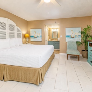 King master suite invites you to sink into restful sleep while streaming shows and enjoying the view