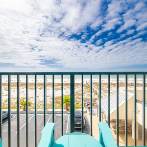 Unwind in your chairs, soaking in the coastal vibes while watching the waves softly lap at the shore