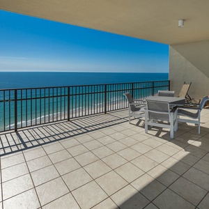 Relax on your balcony and bask in the sunlight with mesmerizing views of the gulf coast on your beach retreat