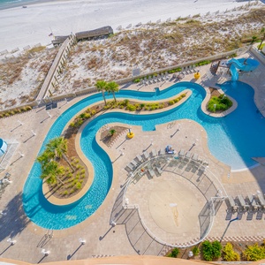 We doubled the fun for you with two pool areas, two splash pads, two refreshing lazy rivers, and two thrilling waterslides