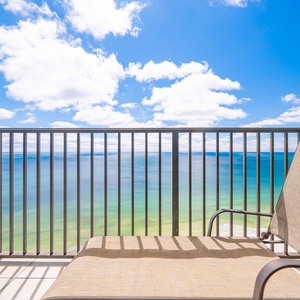 Lounge on your balcony overlooking the stunning gulf coastline and doze to the sound of waves and seagulls