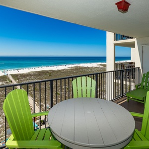 Enjoy vibrant coastal vibes and the tranquil sounds of the beach just steps away