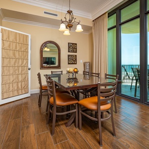 Gather around the dining table with a delicious meal as you plan your next day on the coast