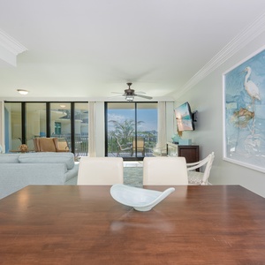 Enjoy a fun game night or family meal with coastal balcony views and create lasting memories with loved ones