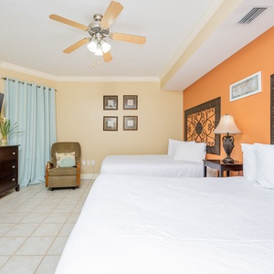 Unwind in the serene guest bedroom, stream your favorite shows while savoring the calming coastal vibe