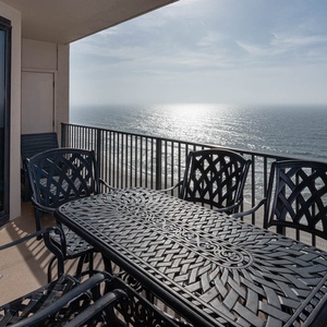 Enjoy a morning sunrise while taking in the beautiful views of the water and expansive horizon