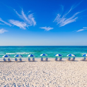 Endless blue waters and soft white sand are waiting just steps away