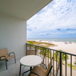 Breathe in the fresh gulf air while enjoying views from the balcony, perfect for morning coffee
