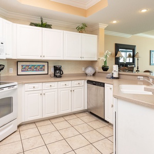 Create memorable meals in this inviting kitchen, surrounded by thoughtful decor and ample counter space
