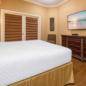 The king master suite invites you to rest deeply after enjoying a good movie