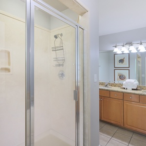 Refresh with ease in the master bathroom, complete with a soothing jetted tub and refreshing walk-in shower