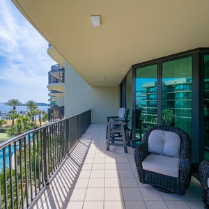 Soak up the sun and relax with views of the marina and bay activities from your balcony