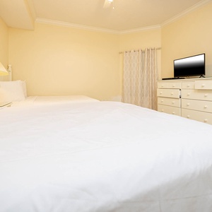 Unwind in this queen guest suite and stream your favorite shows or enjoy a good movie after a fun vacation day