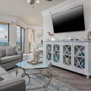 Stream your favorite shows, watch the game, or just relax in this cozy living space