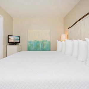 Drift into peaceful rest in the guest suite while streaming your favorite show on the flat screen TV