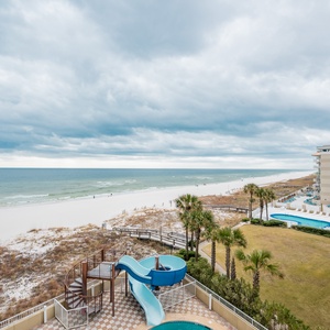 Bask in the soothing sounds of the coast while enjoying captivating views from your balcony