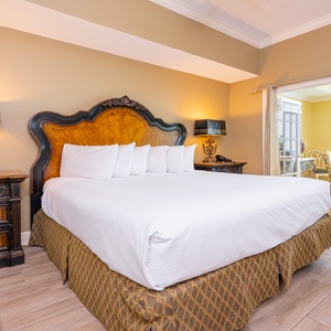 Sink into the soft, king bed in the master suite, feeling the inviting vibe as you drift into a peaceful sleep