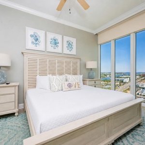 Drift into restful sleep in this king guest suite, with stunning coast views inviting peaceful mornings