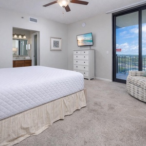 Relax after a beach day, stream your favorite shows, and enjoy the area views from the king master suite