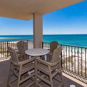 Your balcony offers a peaceful spot to sip morning coffee while the gulf breeze cools your skin