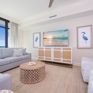 Unwind on the plush couch with a queen sleeper, surrounded by stunning views, as you enjoy family time