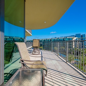 Embrace the tranquil moments on the balcony, soaking in vibrant views and the gentle warmth of the sun