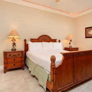 Rest comfortably in this king guest suite, where soft bedding and ambient lighting set the stage for restful nights
