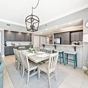 Savor your coffee and chat across the granite counter as morning light fills the room