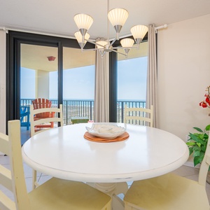 Gaze out from your dining area and imagine colorful evenings shared with family against coastal views