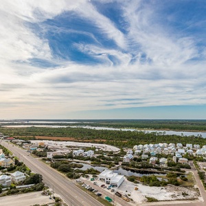 This stunning view showcases a serene landscape, a panoramic paradise from the twenty-third floor