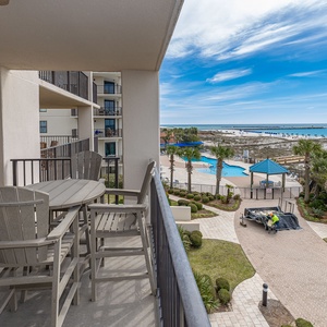 Savor your morning coffee on your balcony, surrounded by beautiful views of the coast and resort pool